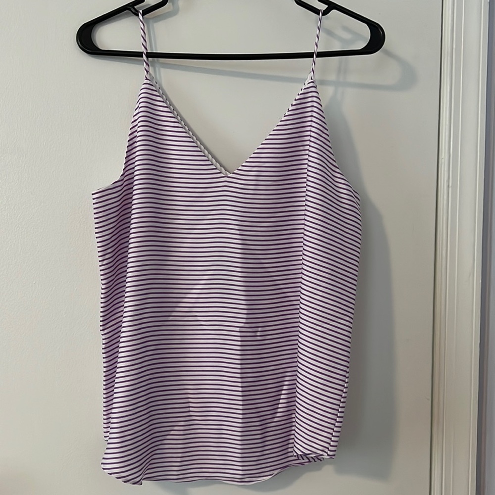NWT Express Purple/White Tank Top (M)